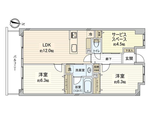 ライオンズマンション上板橋第3 間取図(平面図) ライオンズマンション上板橋第3 間取図(平面図)