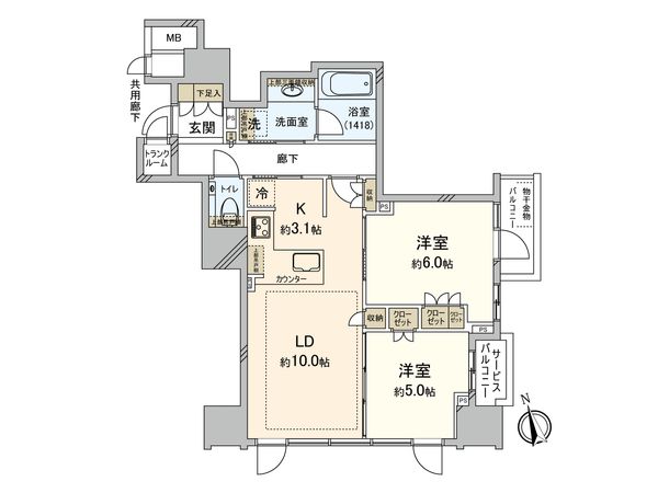 ダイレクトタワー池袋要町 間取図(平面図)