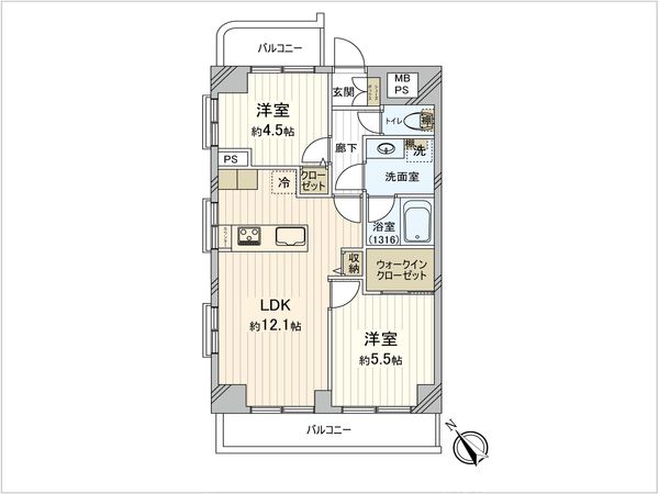 ライオンズマンション池袋要町第二 間取図(平面図)