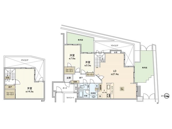 朝日マンション目白 間取図(平面図)