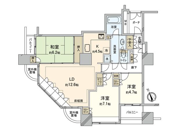 西早稲田シティタワー 間取図(平面図) 間取図(平面図)