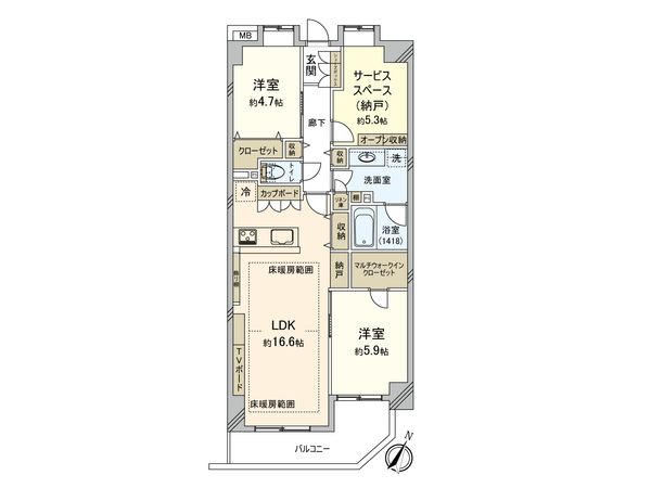 サンクレイドル・レヴィール池袋 間取図(平面図) 間取図(平面図)