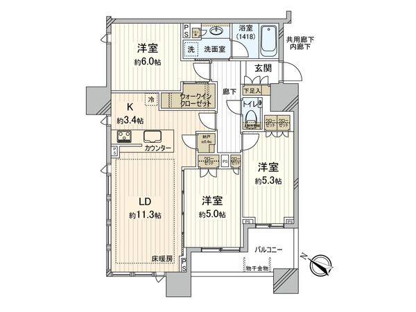 グランドミレーニア 間取図(平面図) グランドミレーニア 間取図(平面図)
