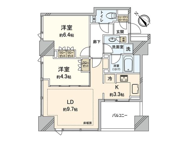 シティタワー池袋ウエストゲート 間取図(平面図)