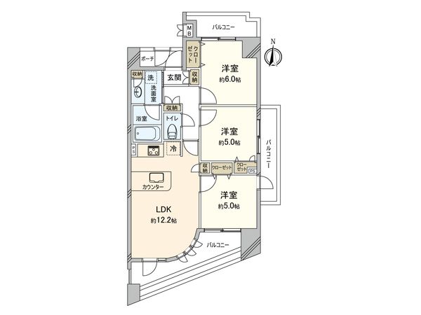 トゥールロワイヤル池袋要町プレジール 間取図(平面図)