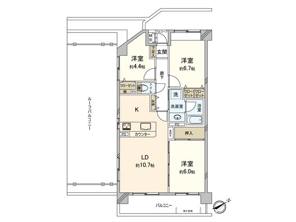 エクセルときわ台 間取図(平面図) エクセルときわ台 間取図(平面図)