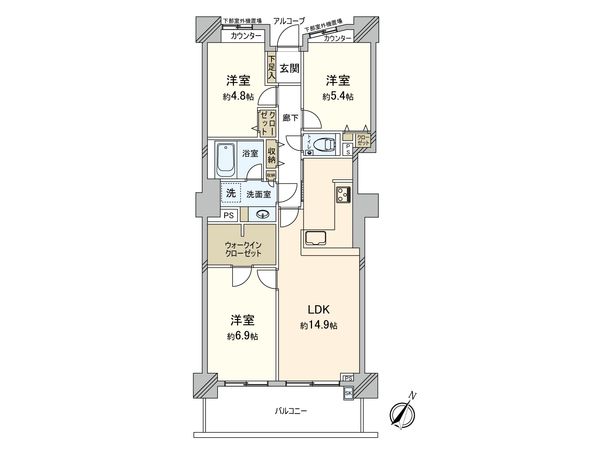 ステーションフロントタワー 間取図(平面図) 間取図(平面図)