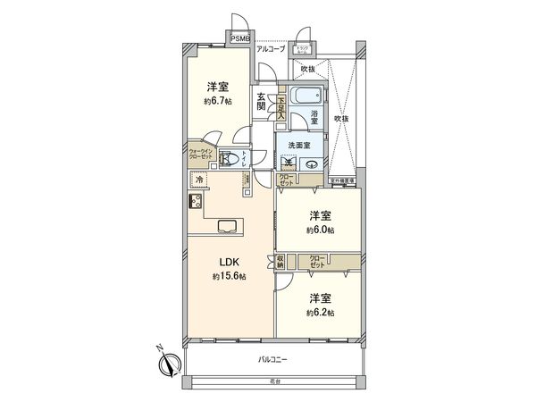 ライオンズマンション南長崎 間取図(平面図)