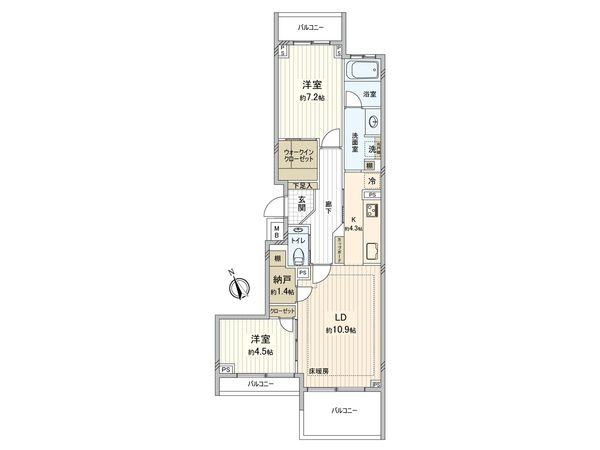 目白ガーデンヒルズ A棟 間取図(平面図)