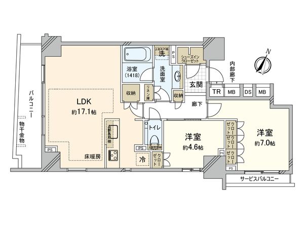 ブランズ新大塚 間取図(平面図) ブランズ新大塚 間取図(平面図)