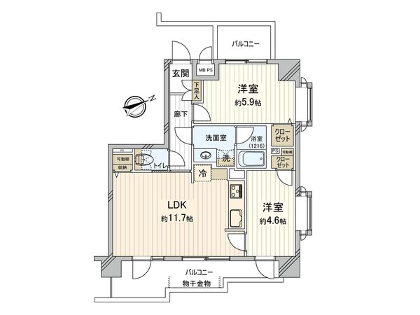 ライオンズシティ椎名町 間取図(平面図) ライオンズシティ椎名町 間取図(平面図)