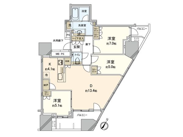 プラウドタワー東池袋ステーションアリーナ 間取図(平面図) プラウドタワー東池袋ステーションアリーナ 間取図(平面図)