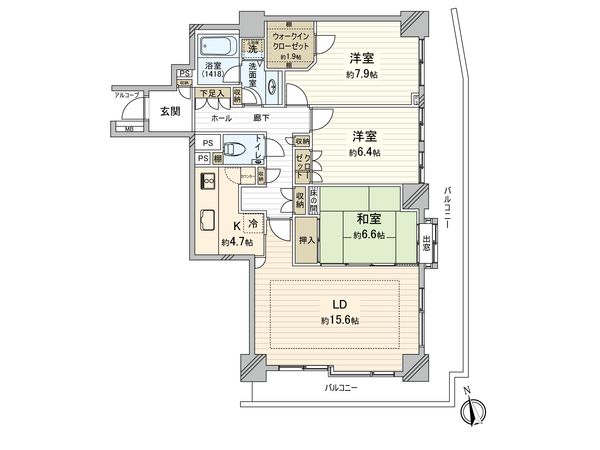 池袋パークタワー 間取図(平面図)