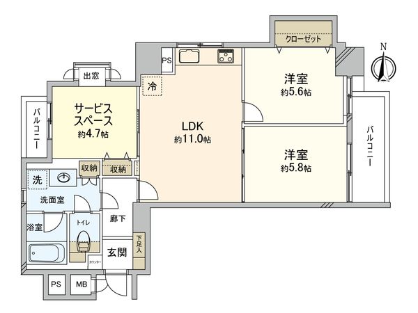 ライオンズマンション西巣鴨駅前 間取図(平面図) 間取図(平面図)