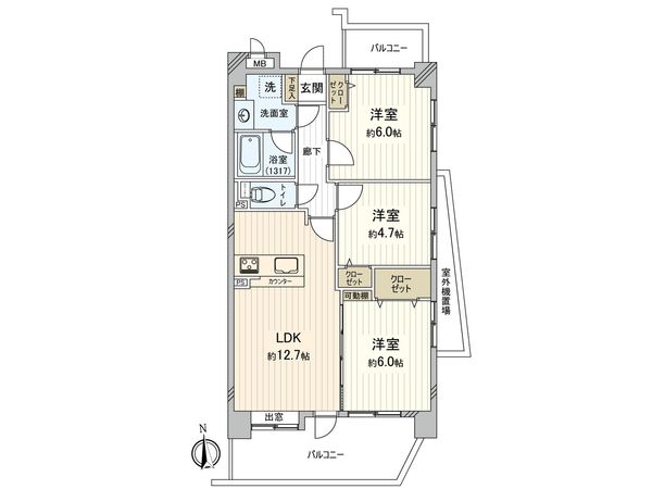 セザールリバーサイド王子神谷 間取図(平面図) 間取図(平面図)