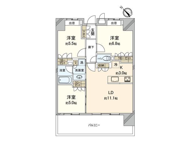 グランフォーレ竹ノ塚 間取図(平面図) グランフォーレ竹ノ塚 間取図(平面図)