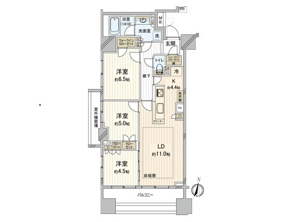 プレミスト大山 間取図(平面図)