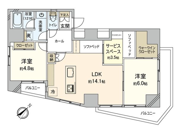 ハイステート池袋 間取図(平面図) 間取図(平面図)