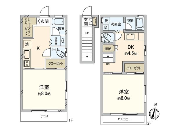 練馬区田柄1丁目 アパート 間取図(平面図) 練馬区田柄1丁目 アパート 間取図(平面図)