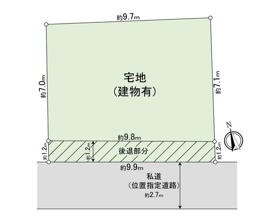 西ケ原2丁目土地 区画図