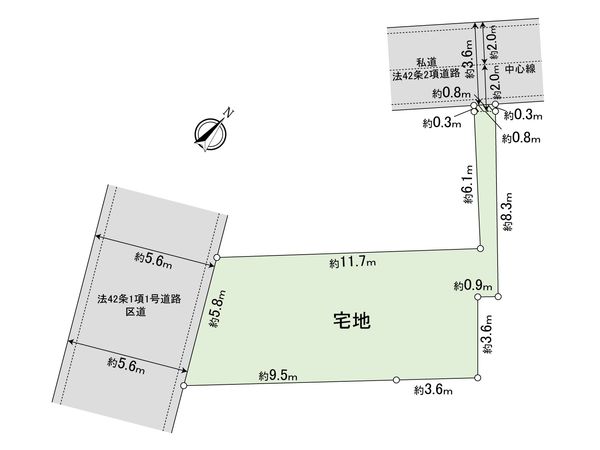 文京区千石三丁目 土地 区画図