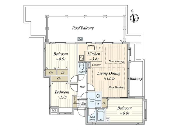 グランシャトレ駒込曙町 間取図(平面図)