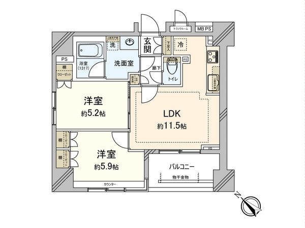 オープンレジデンシア巣鴨ユニーブル 間取図(平面図)