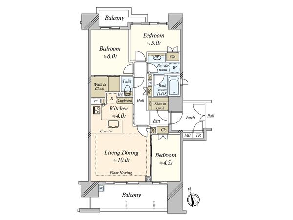 Brillia巣鴨 間取図(平面図)