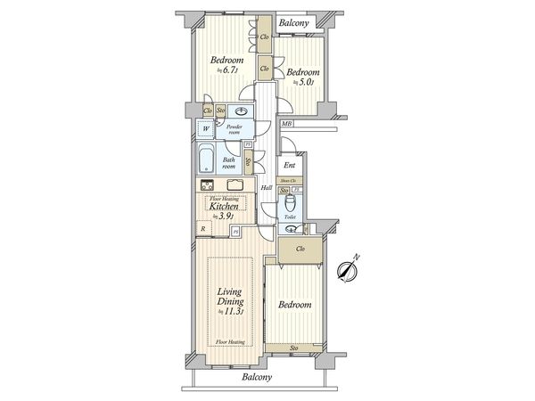 パーク・ハイム千石 間取図(平面図) パーク・ハイム千石 間取図(平面図)