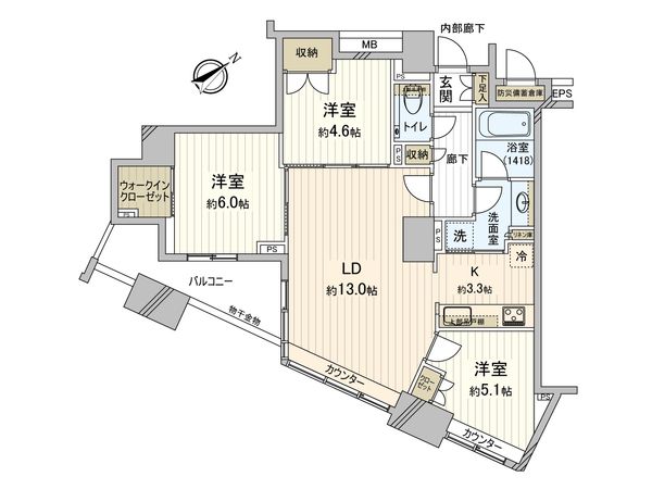 クレヴィア巣鴨 間取図(平面図) クレヴィア巣鴨 間取図(平面図)