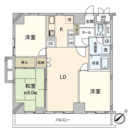 イトーピア六義園マンション 間取図(平面図) イトーピア六義園マンション 間取図(平面図)
