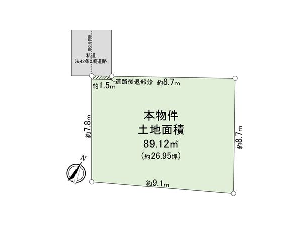 板橋区蓮沼町 土地 区画図 板橋区蓮沼町 土地 区画図