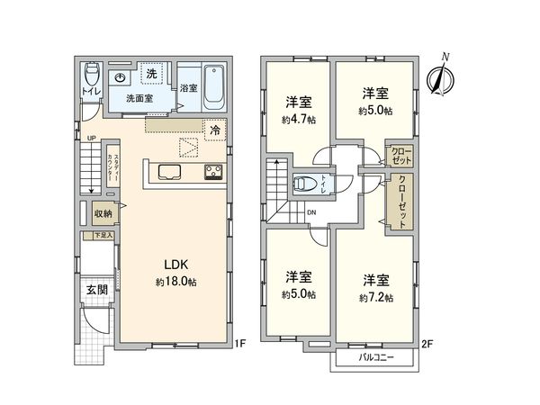 板橋区蓮沼町 1号棟 間取図(平面図) 板橋区蓮沼町 1号棟 間取図(平面図)