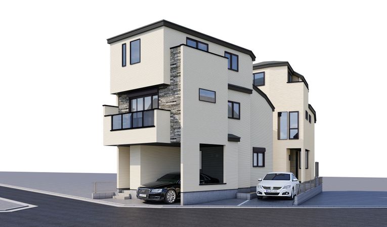 板橋区相生町 1号棟 外観パース図