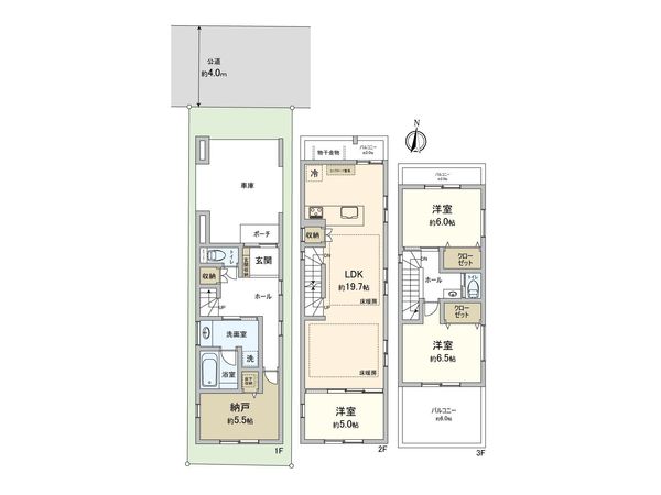 板橋区蓮根1丁目 B棟 間取図(平面図) 板橋区蓮根1丁目 B棟 間取図(平面図)