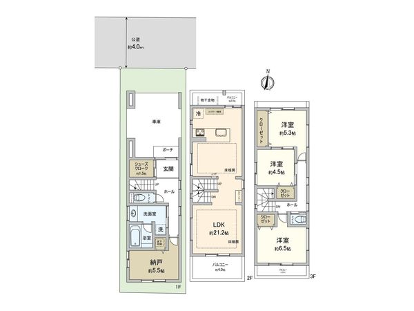 板橋区蓮根1丁目 A棟 間取図(平面図) 板橋区蓮根1丁目 A棟 間取図(平面図)