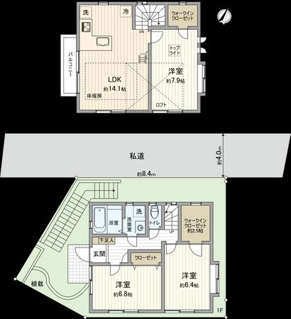 板橋区志村二丁目 戸建 間取図(平面図)