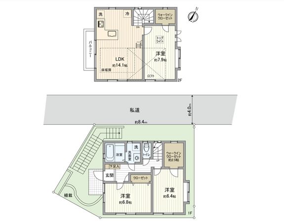 板橋区志村二丁目 戸建 間取図(平面図) 板橋区志村二丁目 戸建 間取図(平面図)