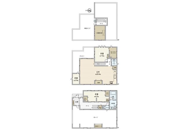 板橋区新河岸1丁目 中古戸建 間取図(平面図)