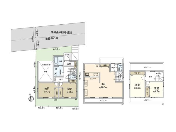 板橋区泉町 戸建 間取図(平面図)