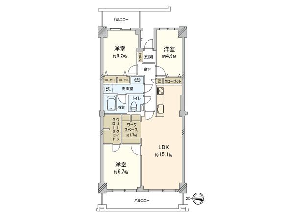 サンシティJ棟 間取図(平面図) 間取図(平面図)