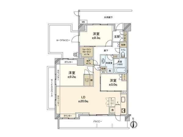 パークホームズ板橋蓮根壱番街 間取図(平面図) 間取図(平面図)