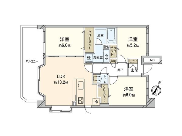 レクセルマンション本蓮沼 間取図(平面図) 間取図(平面図)