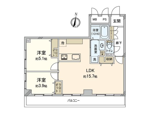 ウィンベルコーラス蓮沼 間取図(平面図) 間取図(平面図)
