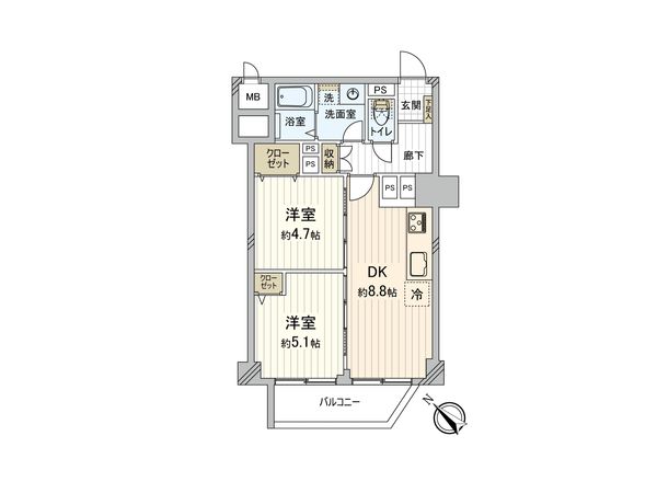 小豆沢ローズハイム 間取図(平面図)