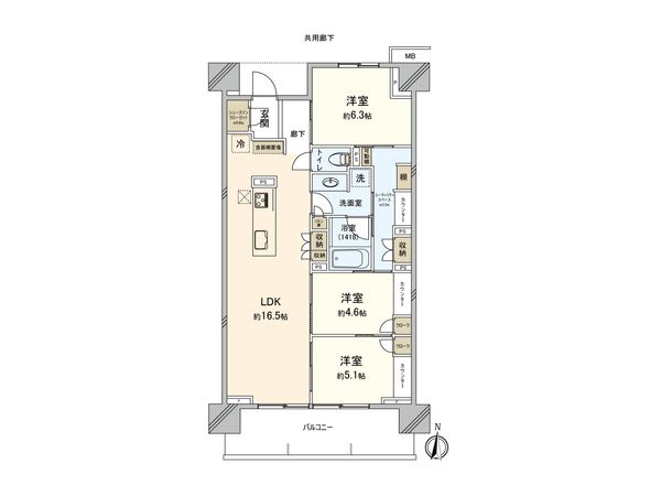 パークホームズ板橋蓮根 二番街 間取図(平面図) 間取図(平面図)