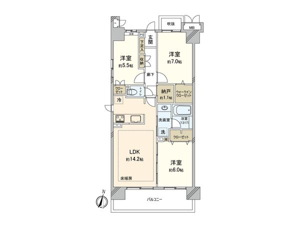 ヴィオスガーデン城山 間取図(平面図) 間取図(平面図)
