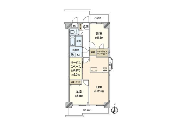 コスモ板橋蓮根 間取図(平面図) コスモ板橋蓮根 間取図(平面図)