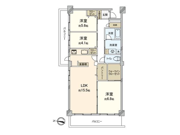 サンシティ J棟 間取図(平面図) サンシティ J棟 間取図(平面図)