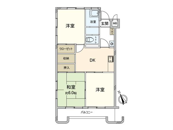 東久小豆沢ハイツ 間取図(平面図) 間取図(平面図)